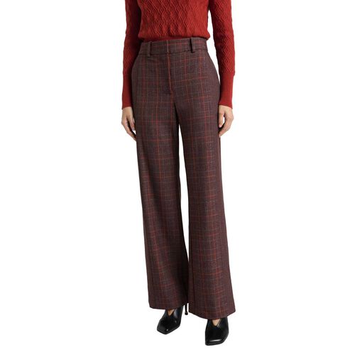 Cue European Prince Of Wales Check Wide Leg Pant